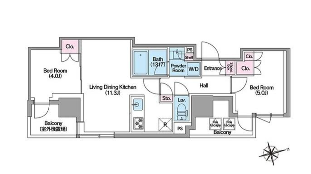 コンフォリア東新宿ステーションフロント　412号室　間取り