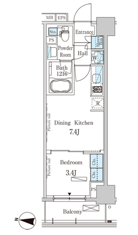パークアクシス木場キャナル　ウエスト　605号室　間取り