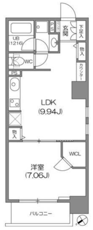 ルクレ新川レジデンス　1101号室　間取り