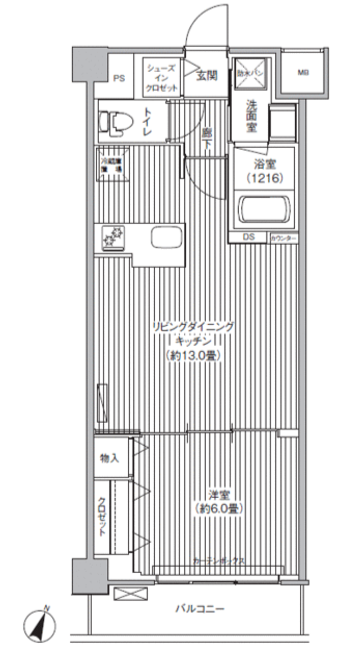 目黒テラス　103号室　間取り