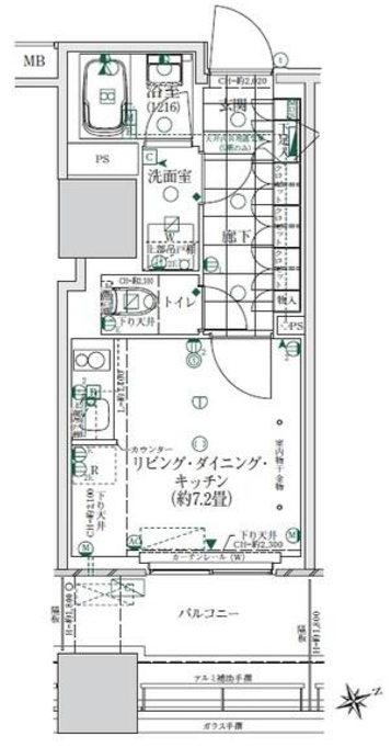 ローレルタワールネ浜松町　502号室　間取り