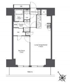 東京ポートシティ竹芝　レジデンスタワー　1505号室　間取り