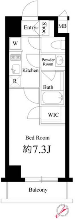 ハーモニーレジデンス新宿イースト　109号室　間取り