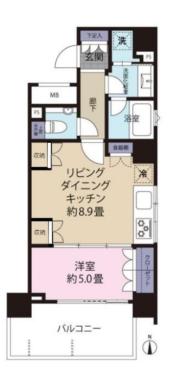 パークハウス麻布十番アーバンス　202号室　間取り