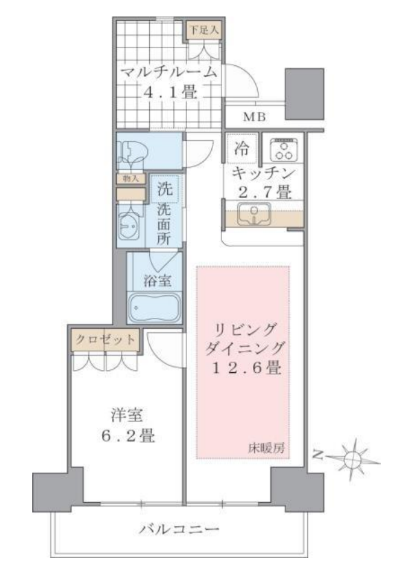 Brillia ist 東雲キャナルコート　604号室　間取り