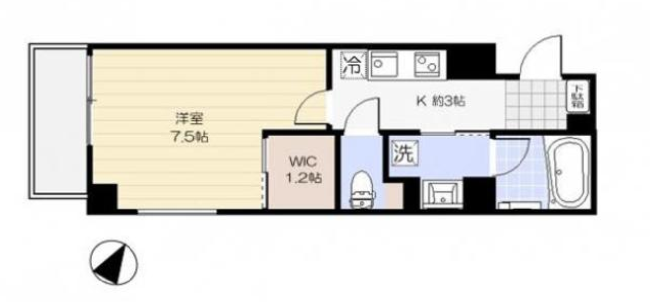 タン・ラベニール北新宿　201号室　間取り