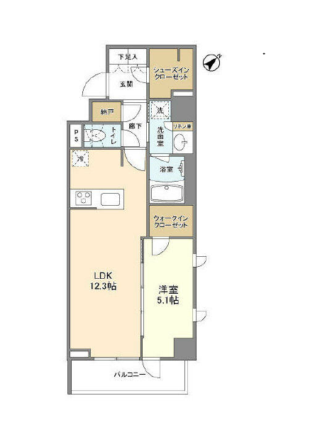 バウスフラッツ品川大井町　201号室　間取り