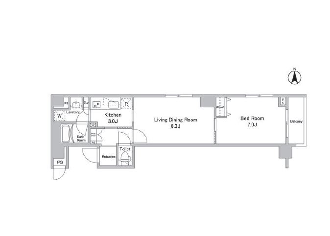 BPRレジデンス西早稲田　1201号室　間取り