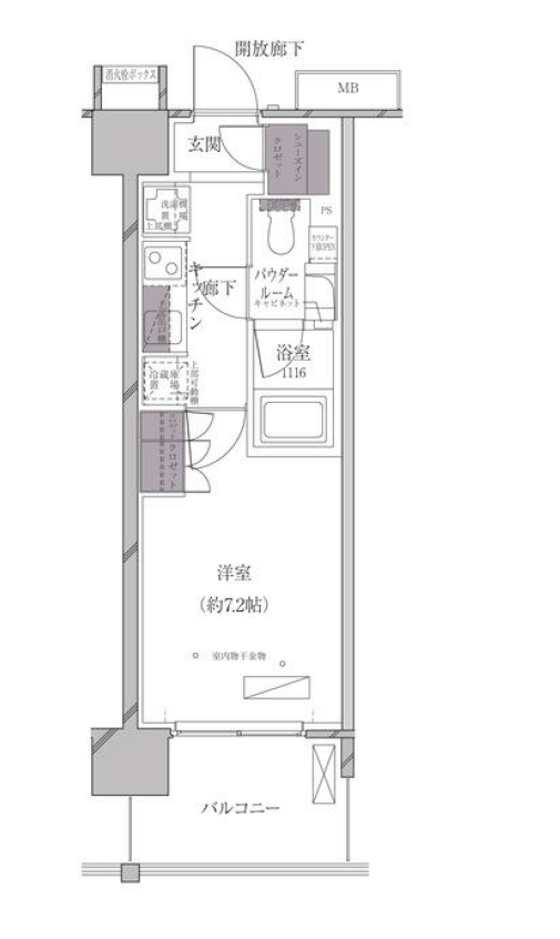 A-standard芝浦　913号室　間取り