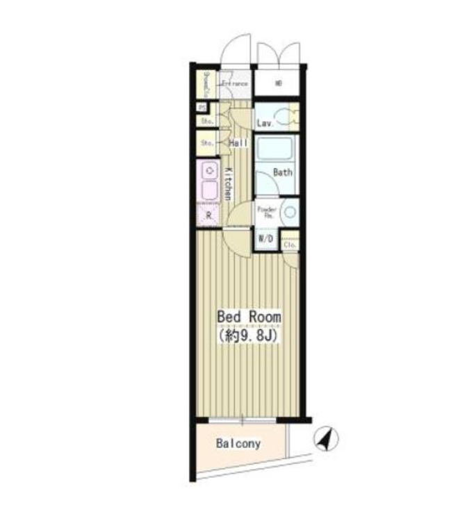 N35 イースト　402号室　間取り