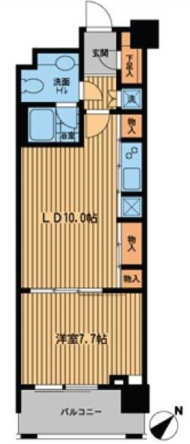 プライムアーバン日本橋横山町　309号室　間取り