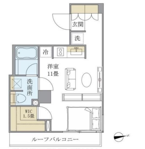 ルフォンプログレ学芸大学　503号室　間取り