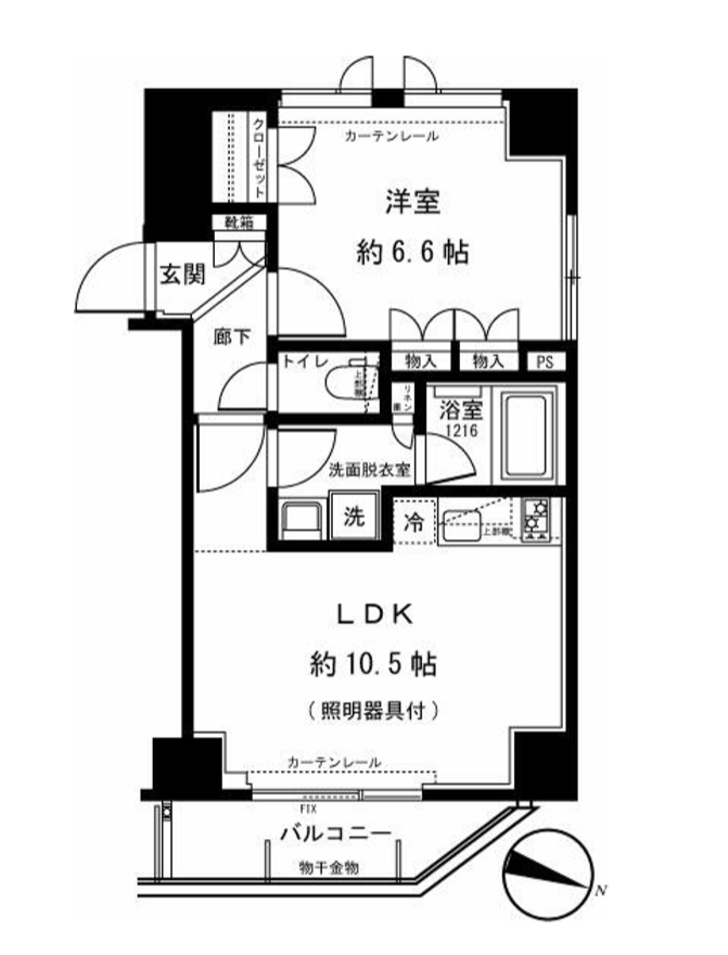 ミテッツァ千代田三崎町　11F号室　間取り