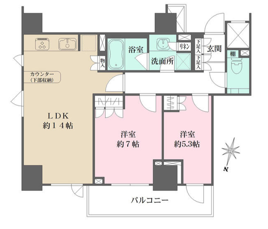 パークハウス平河町　204号室　間取り