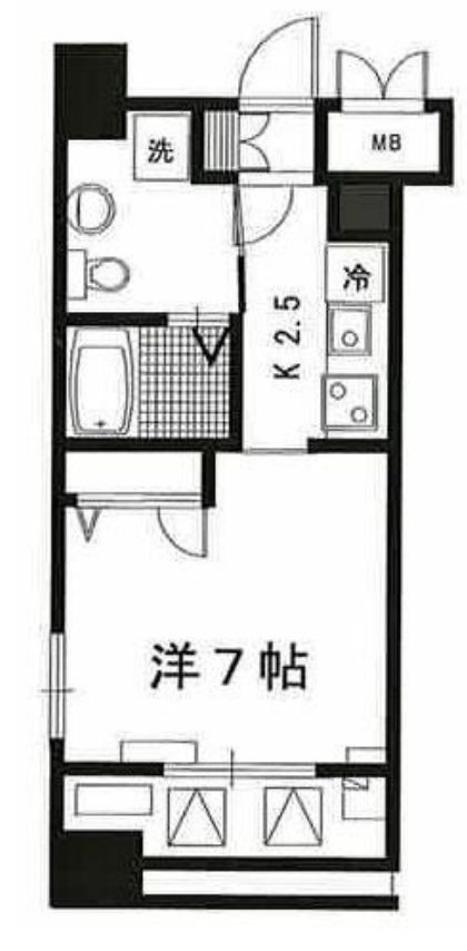 マストライフ目黒南　408号室　間取り