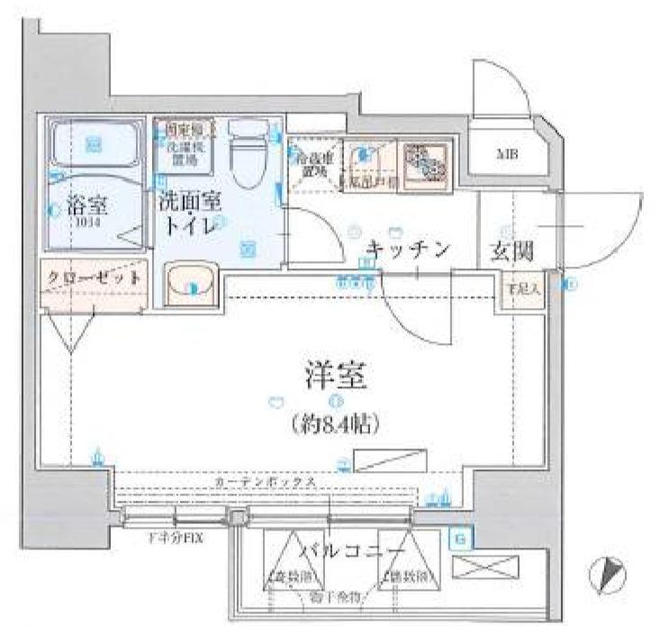 リヴシティ一番町　303号室　間取り