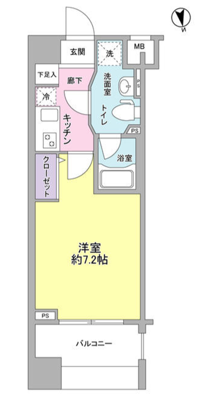 メインステージ白金高輪駅前　904号室　間取り