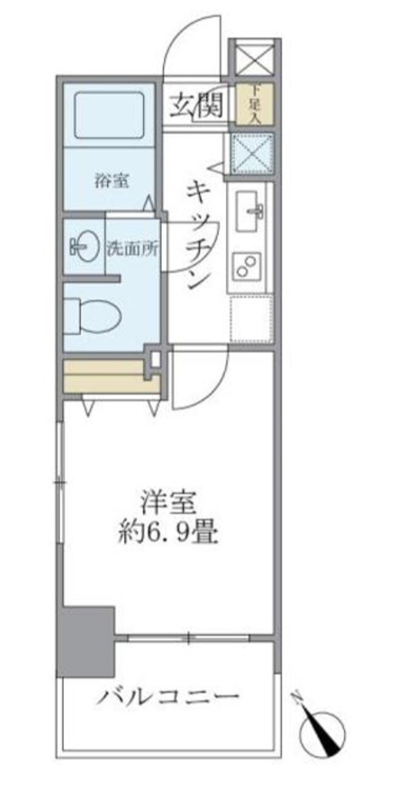 レジデンシア麻布十番　1208号室　間取り
