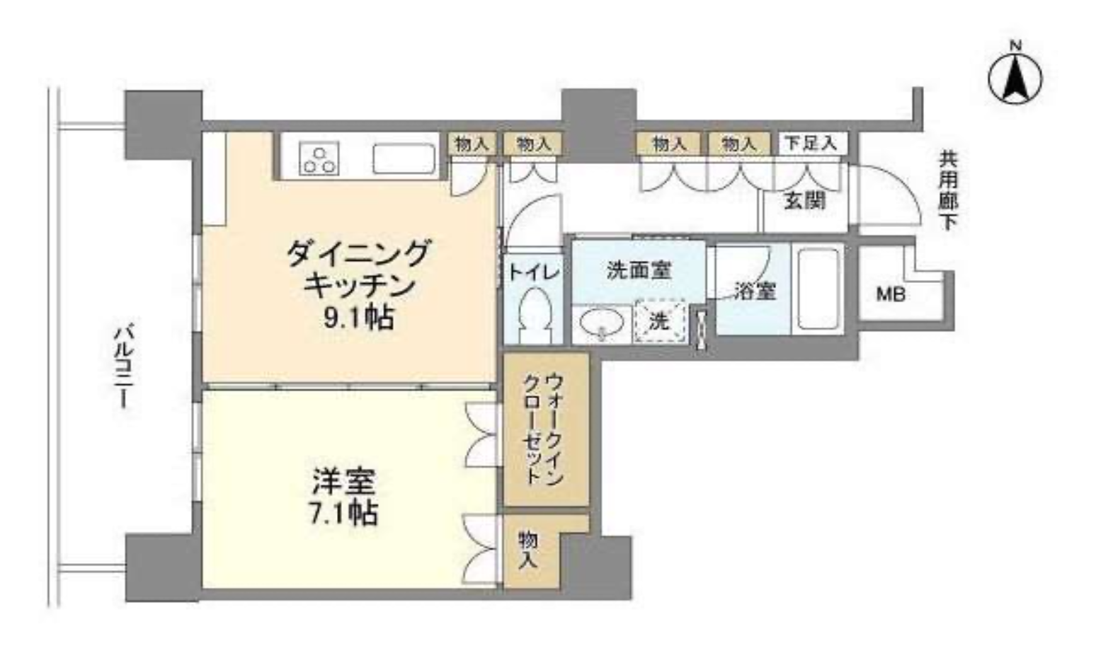 豊洲シエルタワー　706号室　間取り