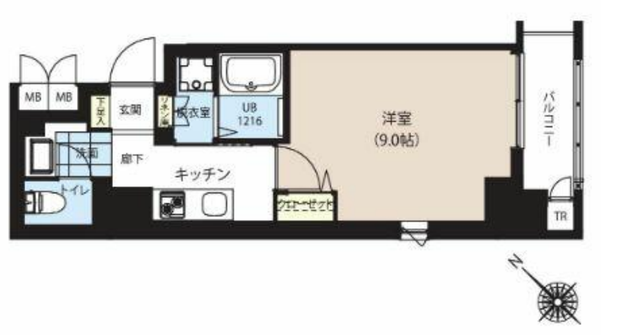 グランカーサ日本橋浜町　201号室　間取り
