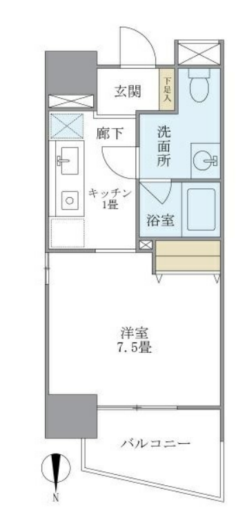 マイプレジール広尾　705号室　間取り