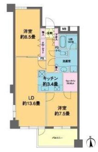 カスタリア高輪　604号室　間取り