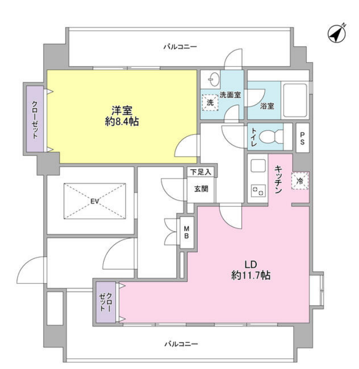 ユーキメゾン一番町　901号室　間取り