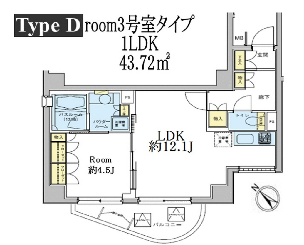 ドゥーエ五反田　803号室　間取り