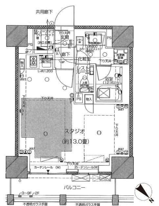 ピアース赤坂　811号室　間取り