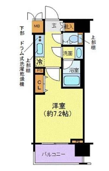 コンシェリア豊洲マスターズヴィラ　908号室　間取り