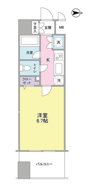 プロスペクト・グラーサ広尾　708号室　間取り