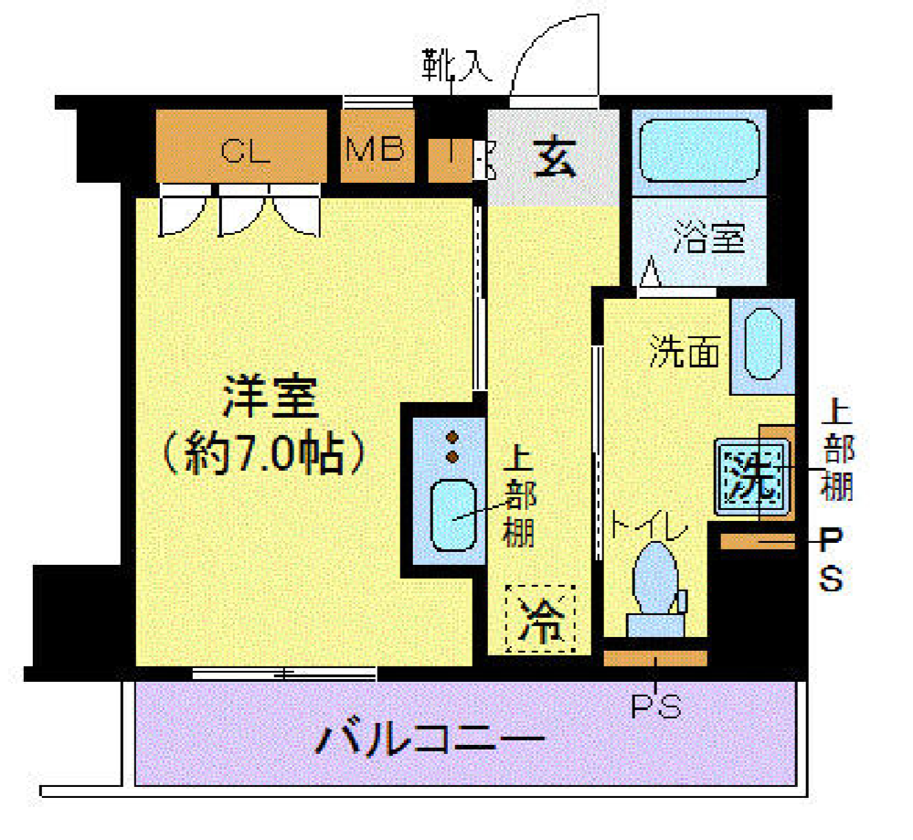 ジェノヴィア東日本橋駅前グリーンヴェール　306号室　間取り
