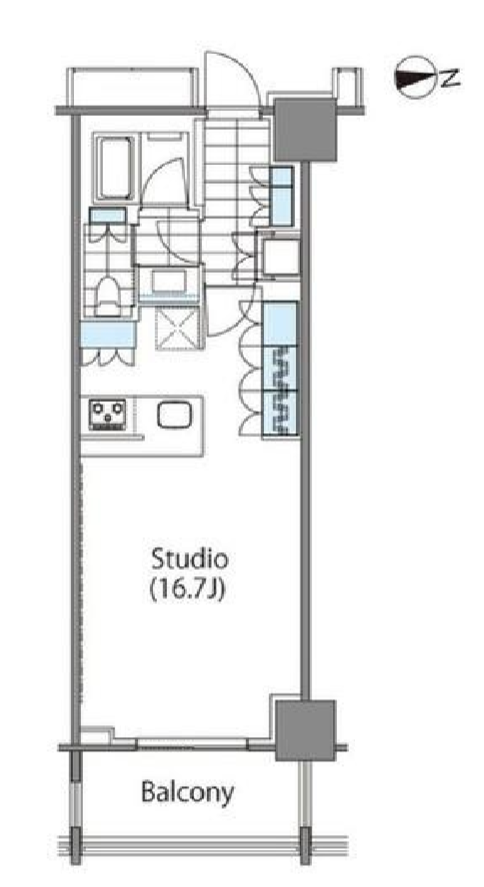コンフォリア新宿イーストサイドタワー　927号室　間取り