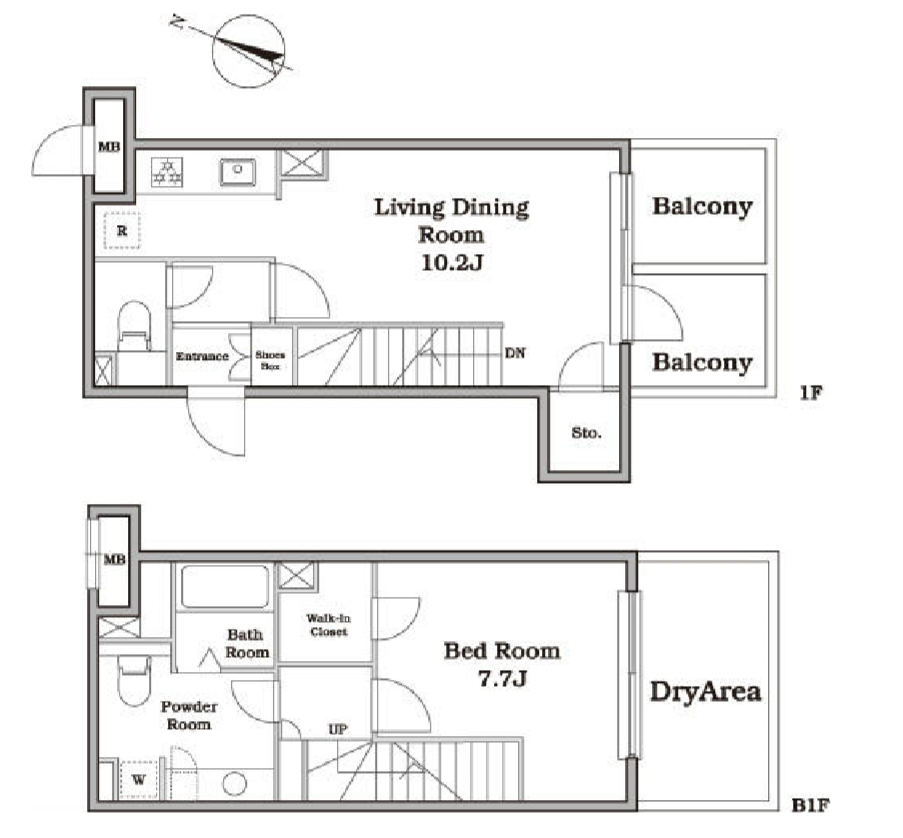 レジディア西新宿Ⅱ　105号室　間取り