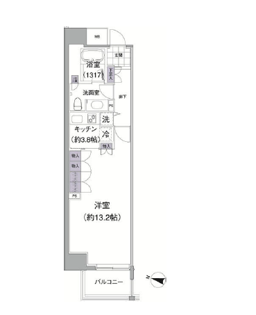 アビティ目黒　218号室　間取り