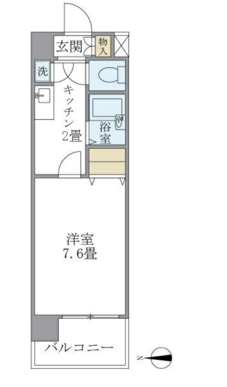 イーストコート芝　1005号室　間取り