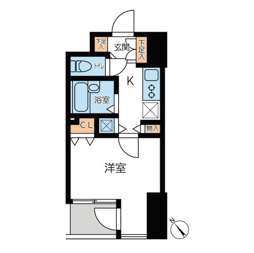 フォレシティ六本木　1204号室　間取り