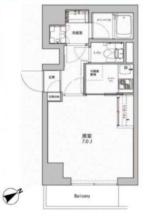 プライムアーバン麻布十番　603号室　間取り