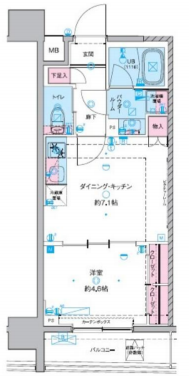 ジェノヴィア東神田グリーンヴェール　403号室　間取り