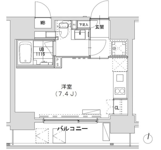 グランディオール広尾テラス　604号室　間取り
