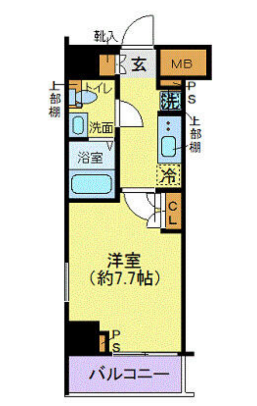 ジェノヴィア東日本橋駅前グリーンヴェール　605号室　間取り