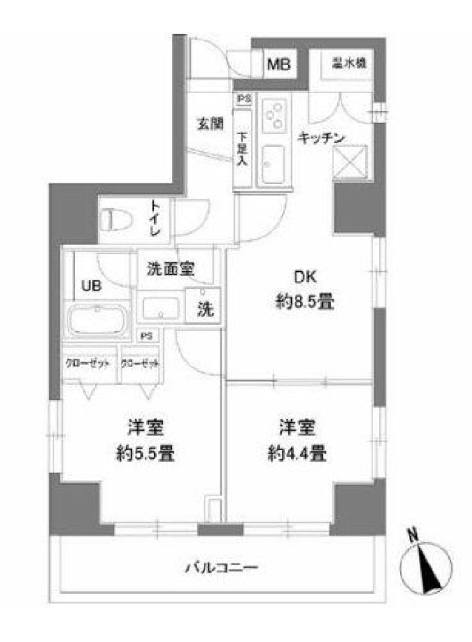 カスタリア新富町2　203号室　間取り