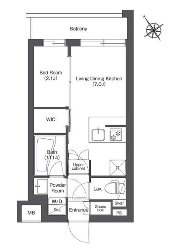 コンフォリア不動前　209号室　間取り