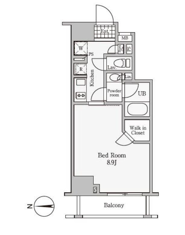 レジディア御茶ノ水Ⅲ　202号室　間取り