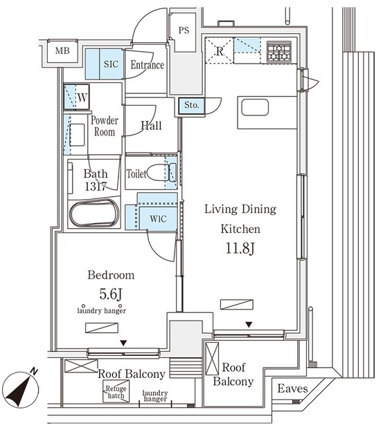 グレイスコート岩本町（旧：ベルファース岩本町）　1102号室　間取り