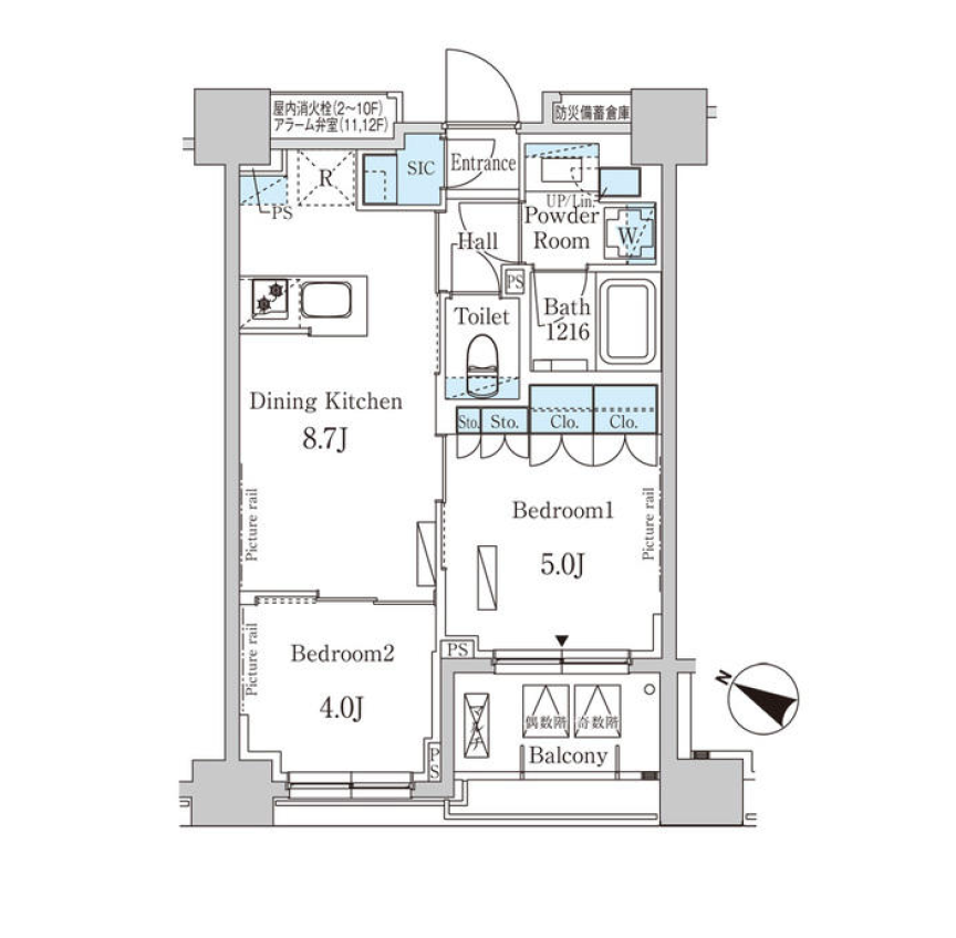 パークアクシス日本橋浜町レジデンス　404号室　間取り