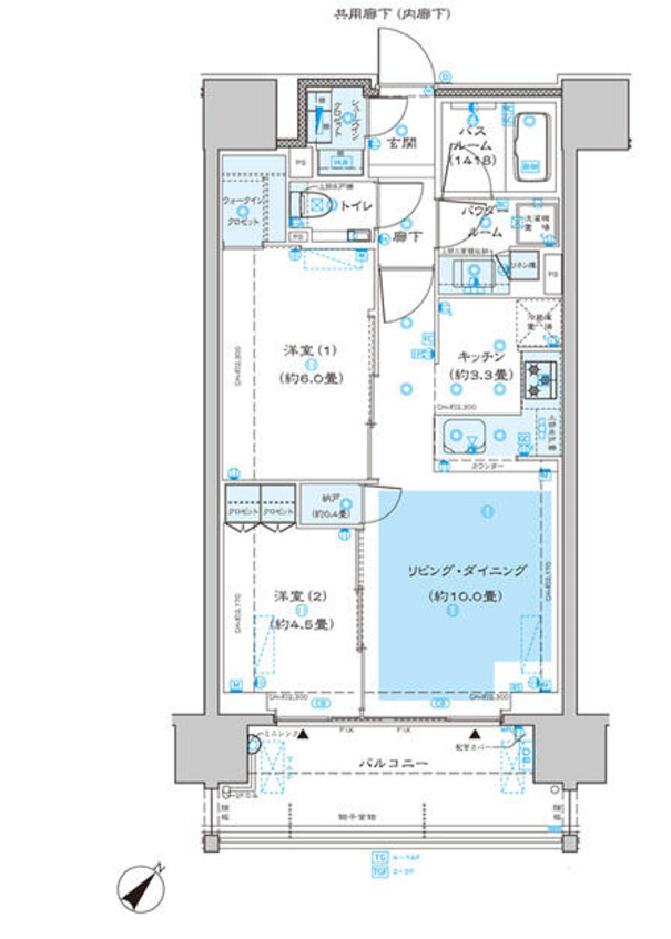 ディームス渋谷本町　505号室　間取り