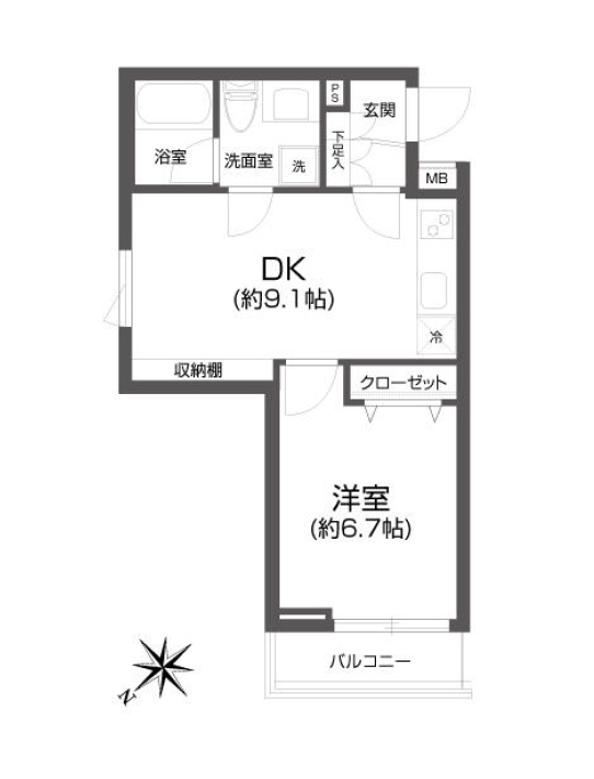PASEO中目黒　301号室　間取り