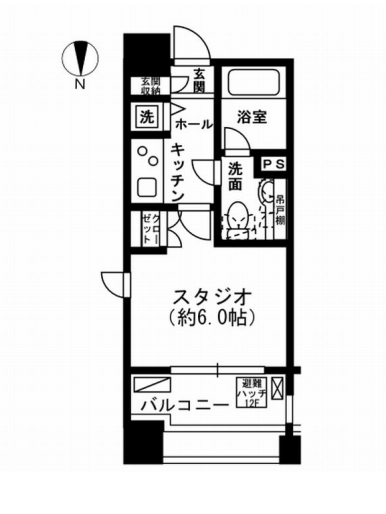 レジディア市ヶ谷　901号室　間取り