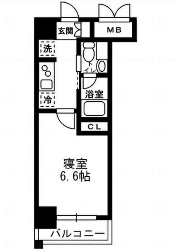 レジディア月島3　411号室　間取り